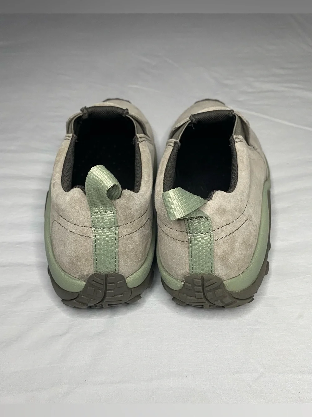 Merrell Jungle Moc Women’s US 8 Taupe Suede Comfort Slip-On Shoes NWOT